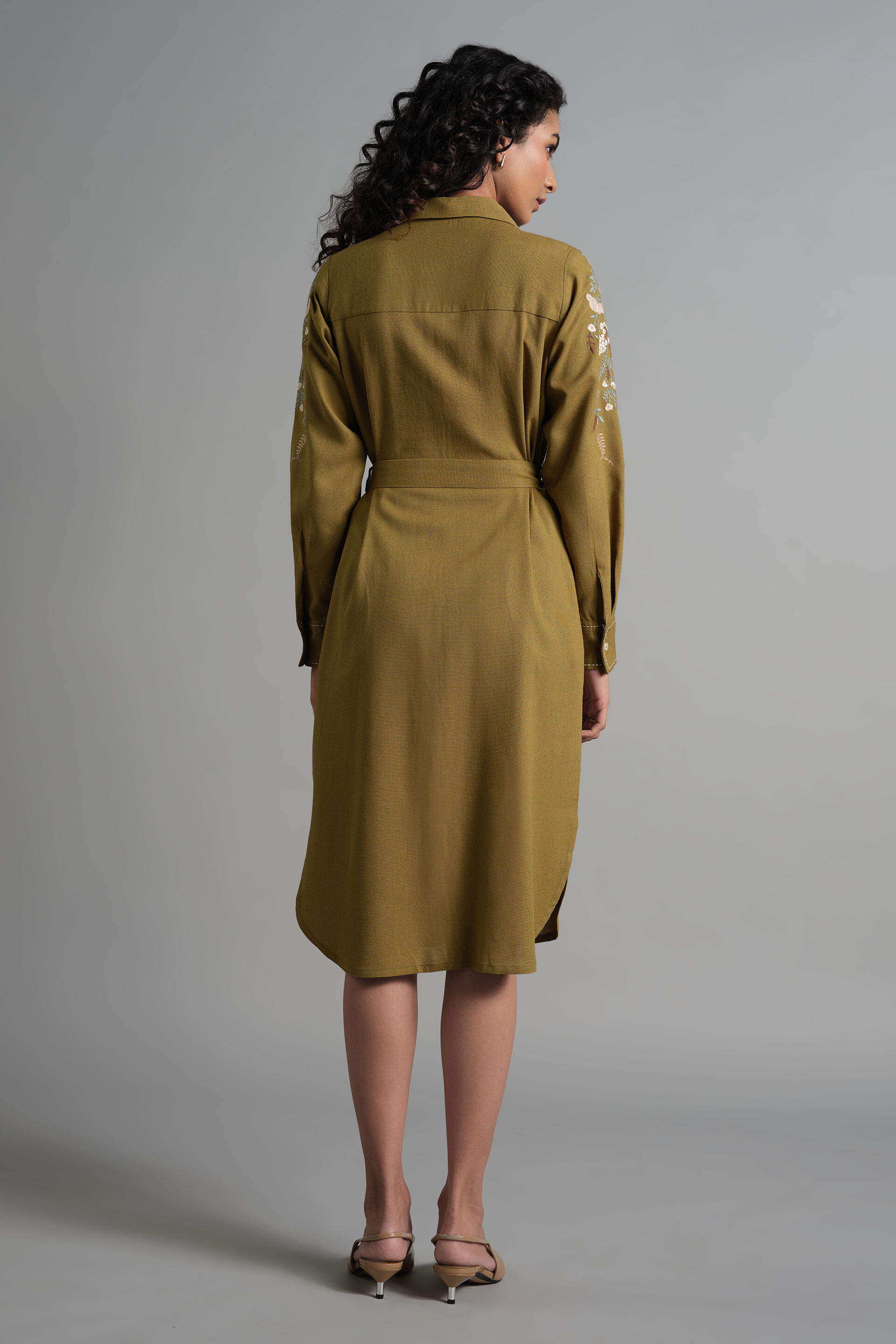 Hollis Dress, Olive, image 5